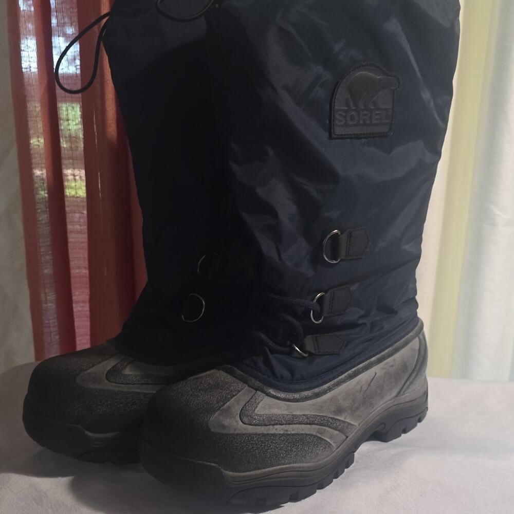 Sorel Women's Snowlion 2 Blue Nylon Removable Liner Winter Snow Boots Size 7